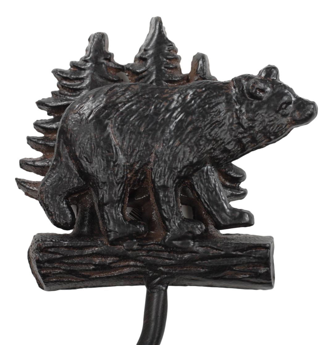 Ebros Whimsical Black Bear Toilet Paper Holder Bathroom Wall Decoration 8.25"H