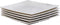 Ebros 11" White Jade Melamine Contemporary Square Serving Dinner Plate or Dish Restaurant Supply For Salad Pasta Noodles Main Course Serveware Dining Platter (5) - Ebros Gift