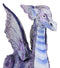 Amy Brown Purple Crater Moon Bookworm Dragon Sitting On Stack Of Books Figurine