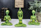 UFO Green Roswell Alien ET Yoga Meditation Body Mind and Soul Sitting Figurines