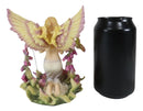 Ebros Jody Bergsma Faith Fairy Purple Flower with Hummingbirds Statue 5.75" Tall