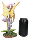 Beautiful Tropical Purple Orchid Blossoms Elf Magic Fairy With Ladybug Figurine
