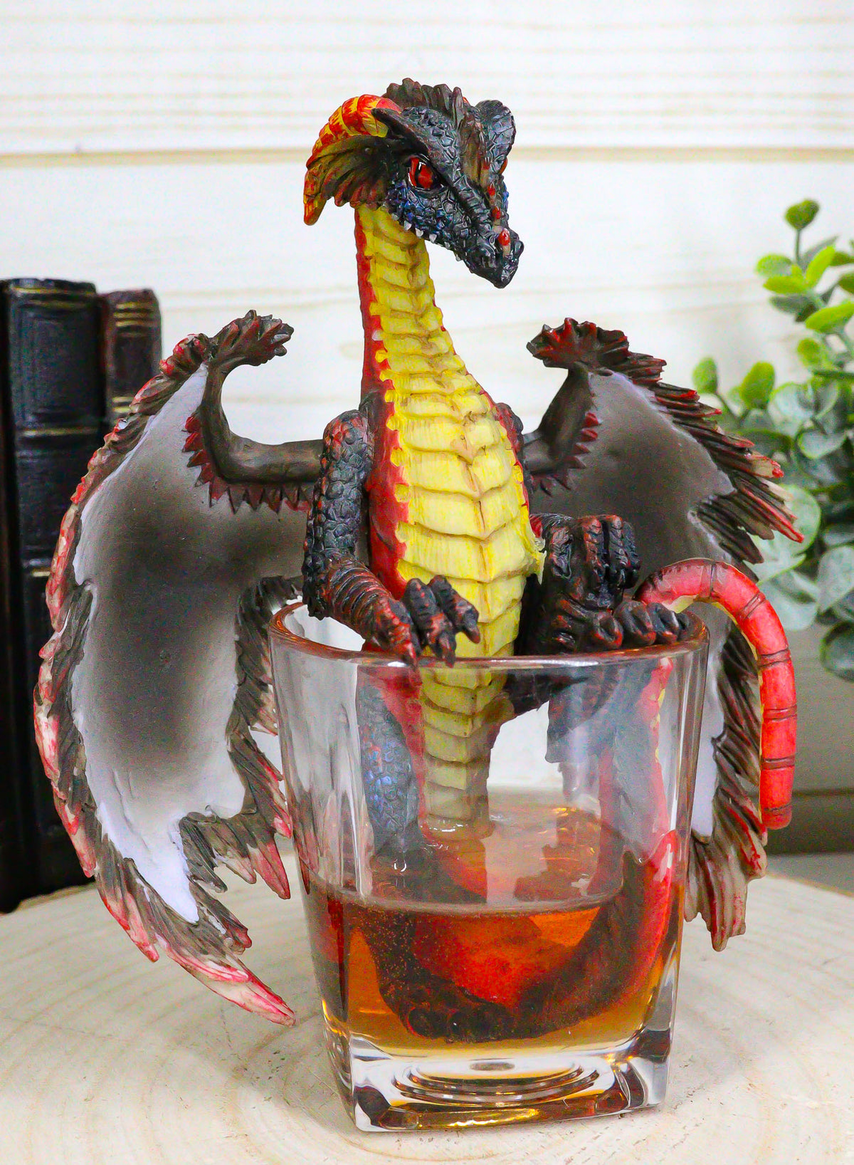 Ebros Beverage Drunken Spirit Dragon 7.75" Tall Fantasy Figurine (Rum Dragon) - Ebros Gift