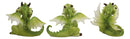 Ebros 3 Wise Dragon Set See Hear Speak No Evil Whimsical Green Dragons Mini Figurines