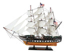 23"L Handicraft Wood Old Ironsides USS Constitution Navy Frigate Ship Model