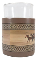 Ebros Western Wild Horses Southwest Navajo Vectors Bathroom Rinse Cup Tumbler Holder