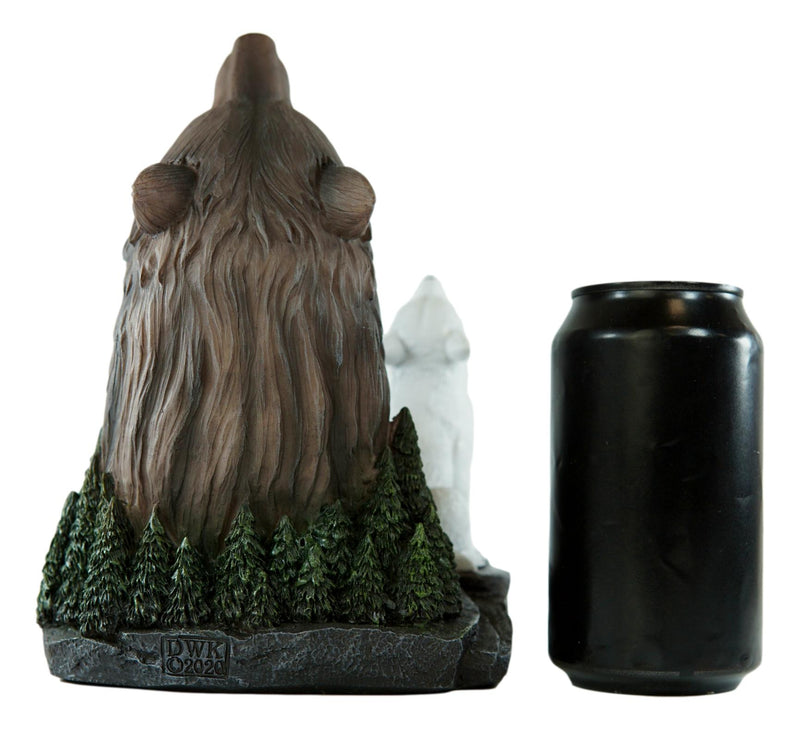 Ebros Howling Alpha Wolf Bust With White Pup By Pine Trees Forest Woodlike Figurine