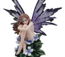 Amy Brown Whimsical "Luna" Periwinkle Flower Nude Garden Fairy Figurine Fae