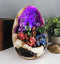 Ebros Geode Dragon Egg LED Light Display Stand with 12 Baby Dragons Figurine Set