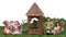 Fairy Garden Miniatures Starter Kit Wishing Well With Four Fairies Figurine Set