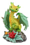 Ebros Fantasy Green Thumb Tropical Pineapple Dragon Statue Fairy Garden Collectible