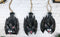 Gothic Vampire See Hear Speak No Evil Comical Bats Hanging Ornament Set of 3