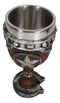 Western Stars And Horseshoes Floral Scroll In Faux Tooled Leather Wine Goblet