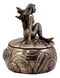 Wishing Mermaid Rounded Jewelry Box Figurine 5.5"H Coastal Reed Marine Decor