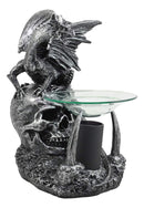 Ebros Skull Graveyard Dragon Electric Oil Burner Or Tart Warmer Statue 8.5" Tall