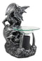 Ebros Skull Graveyard Dragon Electric Oil Burner Or Tart Warmer Statue 8.5" Tall