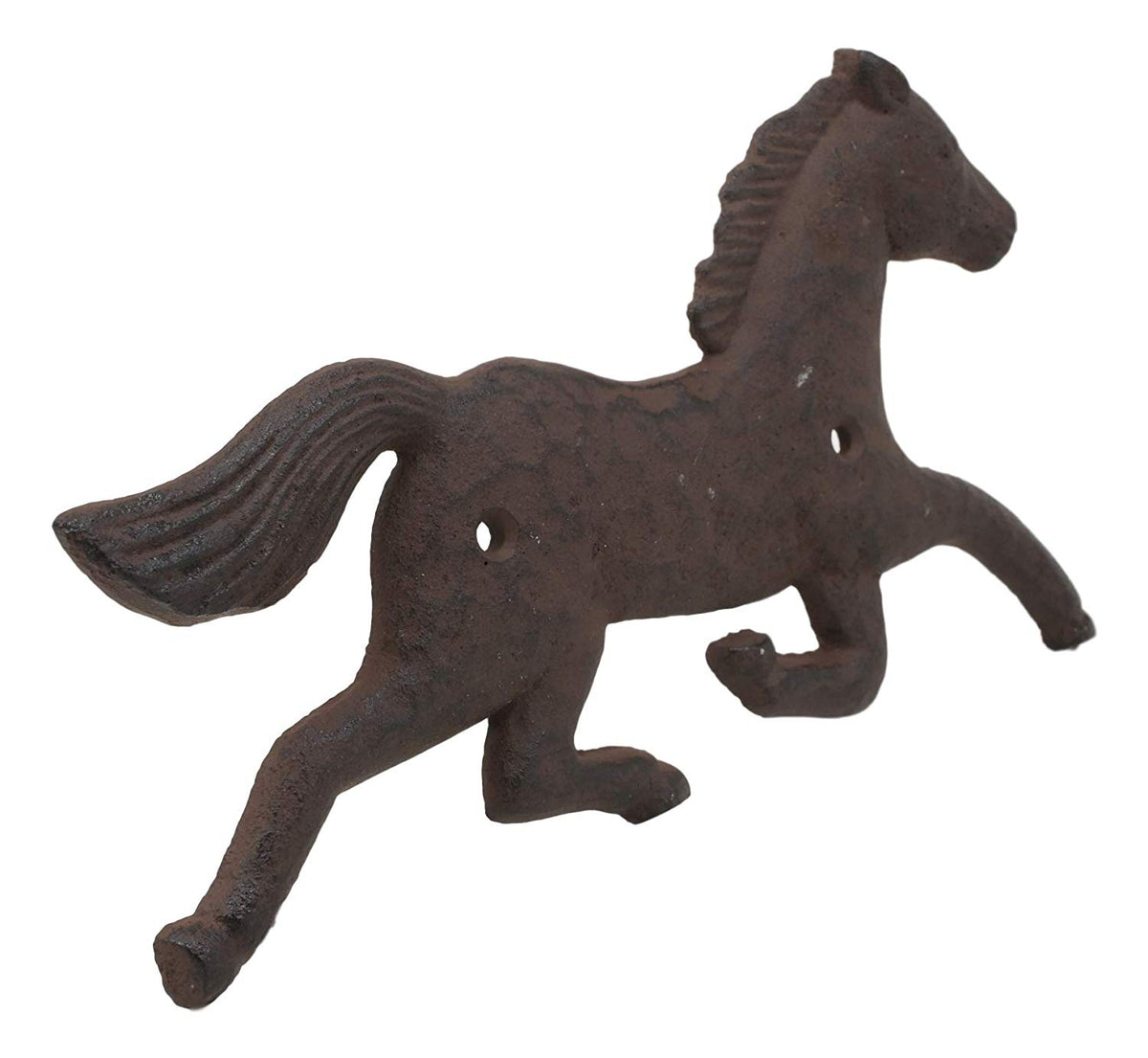Ebros Cast Iron Rustic Western Country Running Wild Horse Wall Hanging Accent Decor 9" Wide Steed Stallion Horses Farmhouse Decorative Plaque for Cowboys Cowgirls (4)