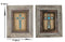 Pack of 2 Rustic Western Turquoise Gems Cross 3D Art Wood Framed Wall Decors