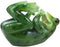 Ebros Rainforest Green Tree Frog Wine Bottle Holder Caddy Figurine 10.25" Long