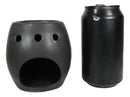 Matte Black Gothic Skull Skeleton Ceramic Votive Candle Essential Oil Warmer