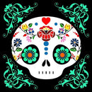 Ebros Calavera Baby Sugar Skulls DOD Ceramic Coaster Set 4 Corked Tiles