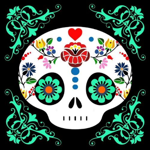 Ebros Calavera Baby Sugar Skulls DOD Ceramic Coaster Set 4 Corked Tiles