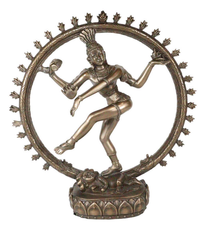 Ebros Hindu Avatar Deity Cosmic Dancer Shiva Nataraja By Fire Wheel Altar Figurine