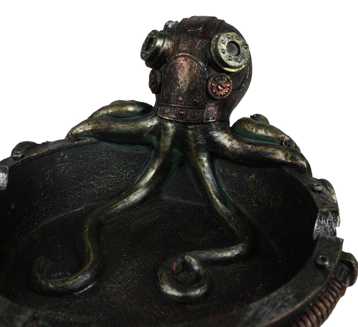 Ebros Victorian Gizmo Steampunk Octopus Ashtray Figurine Nautical Ocean Naval 5.5"L