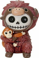 Ebros Furrybones Utan The Orangutan Hooded Skeleton Monster Collectible Sculptur