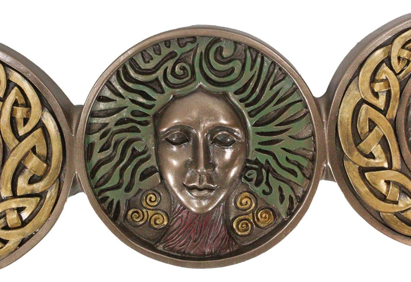 Triple Goddess Moon Mother Maiden Crone Celtic Knotwork Wall Decor Plaque
