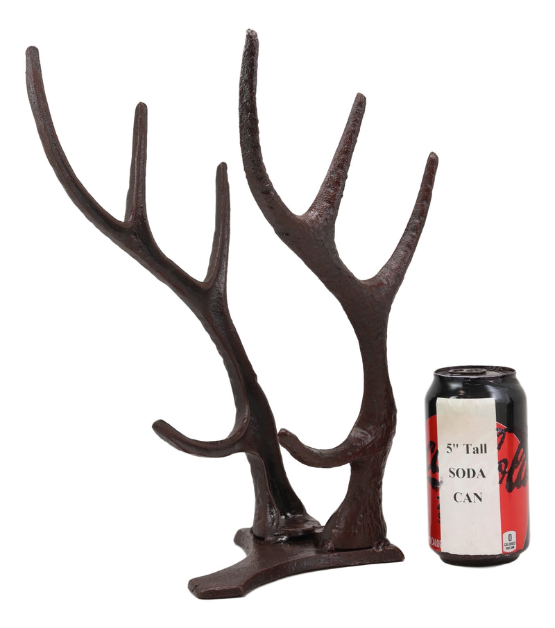 Ebros Metal Stag Deer Antlers 3 Wine Bottles Holder Rack Cabin Lodge Home Decor