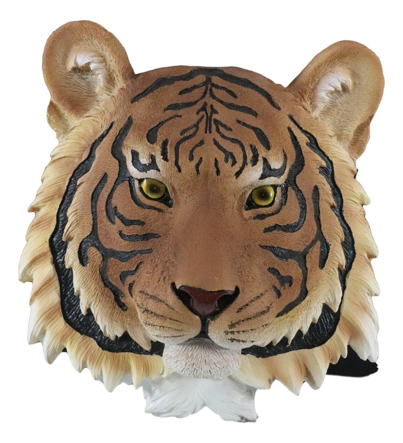 Ebros Mini Orange Bengal Tiger Head Wall Decor Plaque 7.5"H Wall Decor Plaque