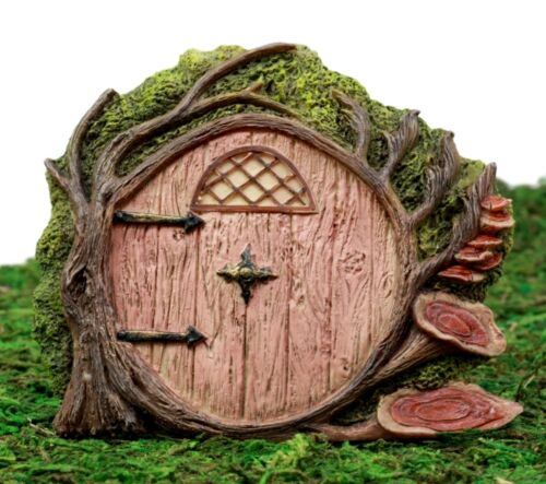 Ebros Gift Enchanted Fairy Garden Miniature Withered Tree House Door Figurine 4" H Do It Yourself Ideas for Your Home