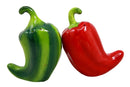 Ebros Mexican Jalapeno Chili Peppers Magnetic Ceramic Salt Pepper Shakers Set