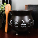 Solar Alchemy Symbols Cauldron Porcelain Soup Bowl Large Coffee Mug With Spoon