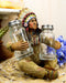 Native American Indian Warrior Chief Headdress Roach Salt Pepper Shakers Holder