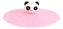 Set Of 4 Pink Giant Panda Reusable Silicone Coffee Tea Cup Cover Lids Air Tight