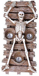 Ebros Gift Skeleton Racking Resin Figurine Candle Holder