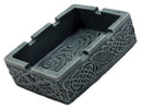 Ebros Gift Rectangular Celtic Dragon Head Tribal Knotwork Ashtray Resin Figurine for Cigar Lovers Gift for Smokers Or As Multipurpose Container Coins Keys Holder
