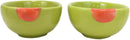 Ebros Ceramic Green European Olive Half Slice Small 4oz Dipping Bowl (SET OF 2)