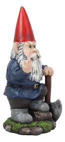 Ebros 9" You Dig? Shovel Gnome Garden Greeter Gnome Dwarf Flip The Bird Statue