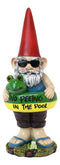 No Peeing In The Pool Lifeguard Vacation Gnome In Shades And Frog Float Statue