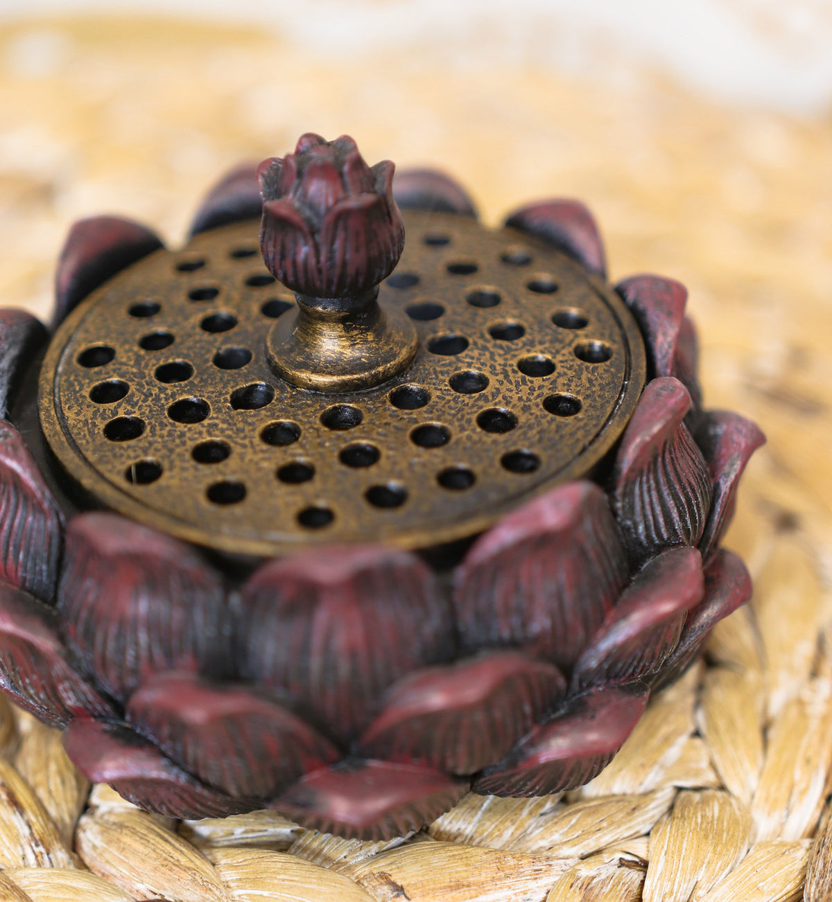 Ebros Meditation Of Buddha Lotus Flower Blossom Multiple Incense Sticks Holder Burner Figurine