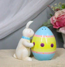 Ebros Rabbit Kissing Giant Egg Salt And Pepper Shakers Magnetic Figurine Set