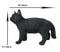 Large Lifelike Mystical Standing Black Cat Kitten Statue With Glass Eyes15"L