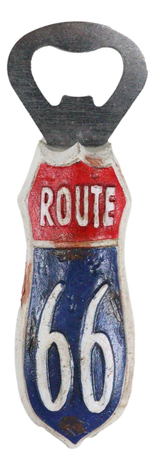 Pack of 3 Vintage Route 66 Highway Sign Nostalgic Hand Bottle Cap Opener Novelty