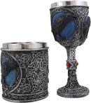 Ebros Moonlight Raven Crow With Celtic Tribal Tattoo Wine Goblet And Mug Set