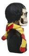 Scary Potter Sorcerer Gryffindor Skeleton With Scarf And Glasses Mini Figurine