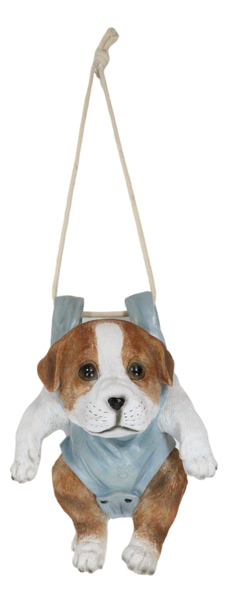 Set Of 2 Teacup Puppy Dogs On Blue And Pink Baby Onesie Swing Branch Hangers