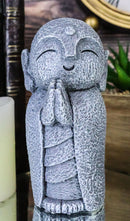 Ebros Japanese Buddha Happy Jizo Monk With Hands Clasped In Prayer Mini Statue 4.5"H